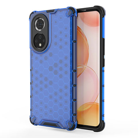 Coque Rebord Contour Silicone et Vitre Transparente Housse Etui 360 Degres AM1 pour Huawei Nova 9 Bleu