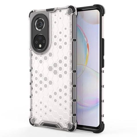 Coque Rebord Contour Silicone et Vitre Transparente Housse Etui 360 Degres AM1 pour Huawei Nova 9 Pro Blanc