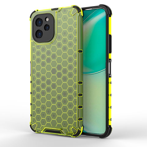 Coque Rebord Contour Silicone et Vitre Transparente Housse Etui 360 Degres AM1 pour Huawei Nova Y61 Vert