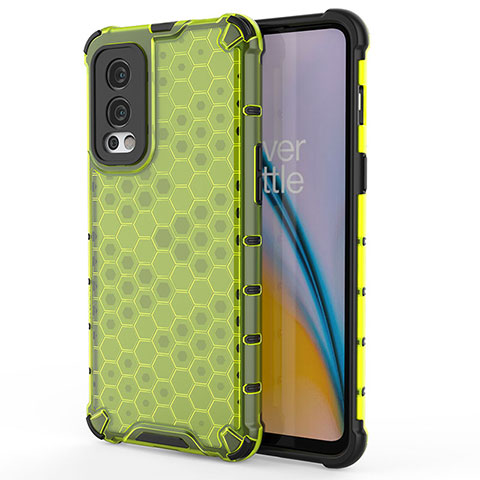 Coque Rebord Contour Silicone et Vitre Transparente Housse Etui 360 Degres AM1 pour OnePlus Nord 2 5G Vert