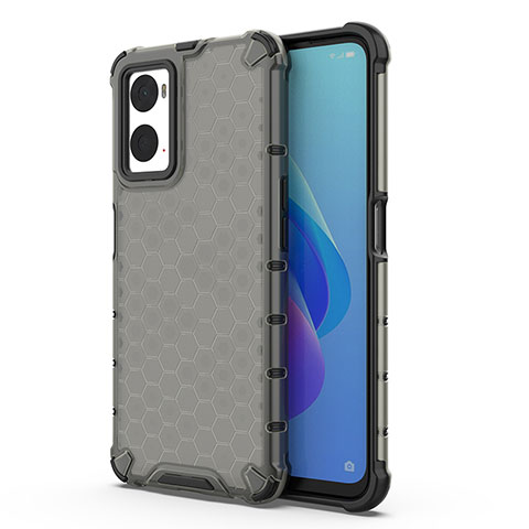 Coque Rebord Contour Silicone et Vitre Transparente Housse Etui 360 Degres AM1 pour Oppo A36 Noir