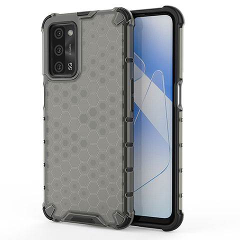 Coque Rebord Contour Silicone et Vitre Transparente Housse Etui 360 Degres AM1 pour Oppo A53s 5G Noir