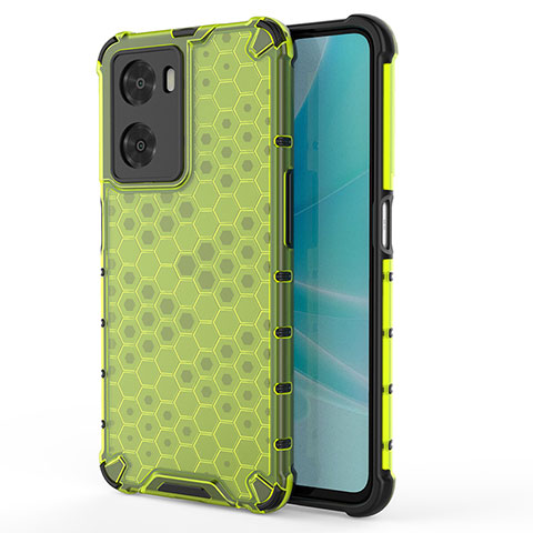 Coque Rebord Contour Silicone et Vitre Transparente Housse Etui 360 Degres AM1 pour Oppo A57 4G Vert