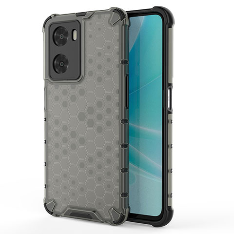 Coque Rebord Contour Silicone et Vitre Transparente Housse Etui 360 Degres AM1 pour Oppo A57e Noir