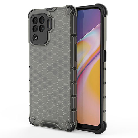 Coque Rebord Contour Silicone et Vitre Transparente Housse Etui 360 Degres AM1 pour Oppo F19 Pro Noir