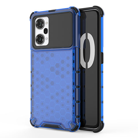 Coque Rebord Contour Silicone et Vitre Transparente Housse Etui 360 Degres AM1 pour Oppo K10 Pro 5G Bleu