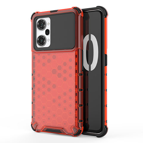 Coque Rebord Contour Silicone et Vitre Transparente Housse Etui 360 Degres AM1 pour Oppo K10 Pro 5G Rouge