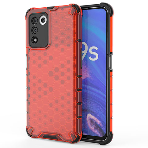 Coque Rebord Contour Silicone et Vitre Transparente Housse Etui 360 Degres AM1 pour Oppo K9S 5G Rouge