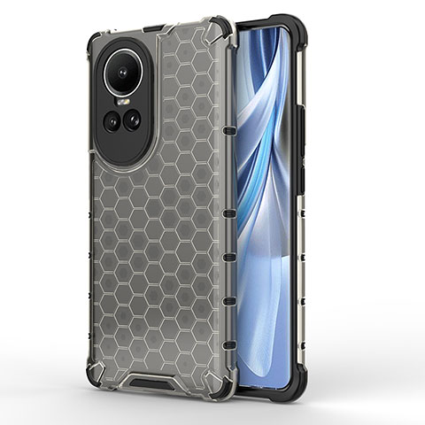 Coque Rebord Contour Silicone et Vitre Transparente Housse Etui 360 Degres AM1 pour Oppo Reno10 Pro 5G Noir