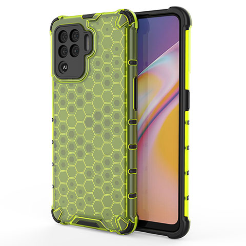 Coque Rebord Contour Silicone et Vitre Transparente Housse Etui 360 Degres AM1 pour Oppo Reno5 Lite Vert