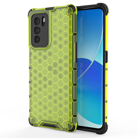 Coque Rebord Contour Silicone et Vitre Transparente Housse Etui 360 Degres AM1 pour Oppo Reno6 Pro 5G India Vert