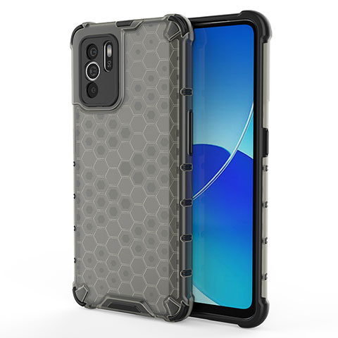 Coque Rebord Contour Silicone et Vitre Transparente Housse Etui 360 Degres AM1 pour Oppo Reno6 Z 5G Noir