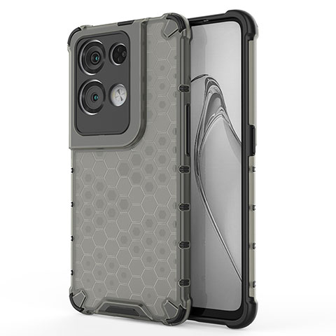 Coque Rebord Contour Silicone et Vitre Transparente Housse Etui 360 Degres AM1 pour Oppo Reno8 Pro+ Plus 5G Noir