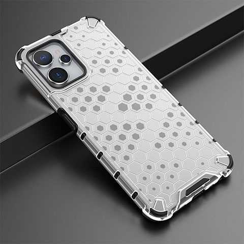 Coque Rebord Contour Silicone et Vitre Transparente Housse Etui 360 Degres AM1 pour Realme 10 5G Blanc