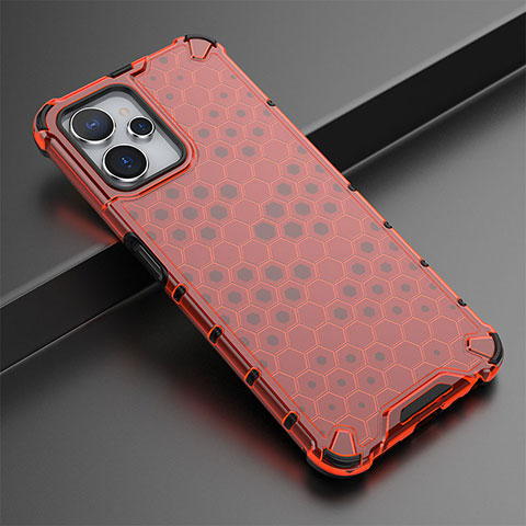 Coque Rebord Contour Silicone et Vitre Transparente Housse Etui 360 Degres AM1 pour Realme 10 5G Rouge