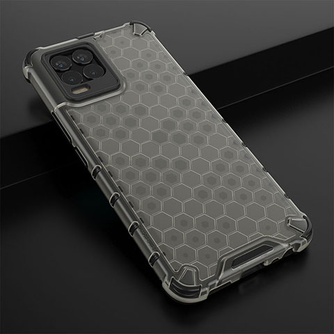 Coque Rebord Contour Silicone et Vitre Transparente Housse Etui 360 Degres AM1 pour Realme 8 4G Noir