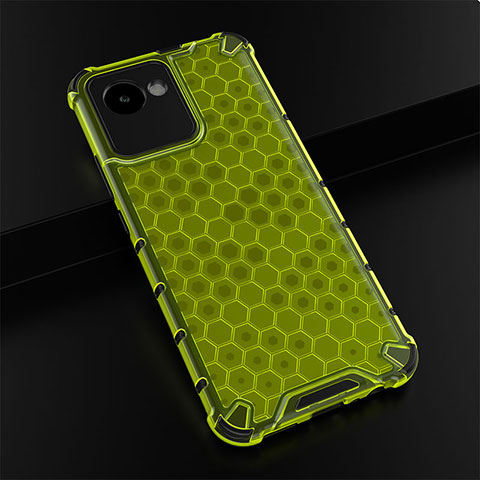 Coque Rebord Contour Silicone et Vitre Transparente Housse Etui 360 Degres AM1 pour Realme C30 Vert