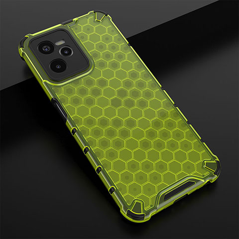 Coque Rebord Contour Silicone et Vitre Transparente Housse Etui 360 Degres AM1 pour Realme C35 Vert