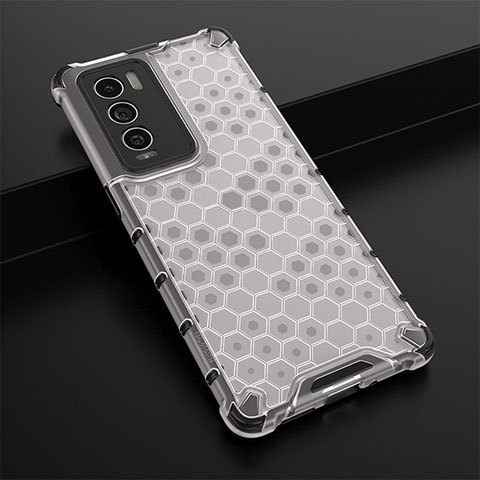 Coque Rebord Contour Silicone et Vitre Transparente Housse Etui 360 Degres AM1 pour Realme GT Master Explorer 5G Blanc