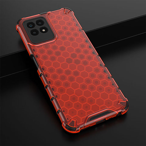 Coque Rebord Contour Silicone et Vitre Transparente Housse Etui 360 Degres AM1 pour Realme Narzo 50 4G Rouge