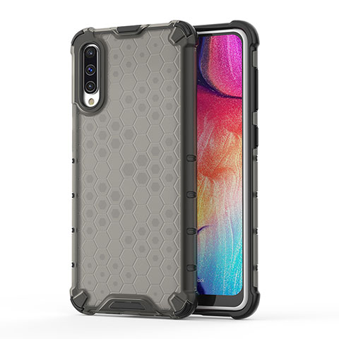 Coque Rebord Contour Silicone et Vitre Transparente Housse Etui 360 Degres AM1 pour Samsung Galaxy A30S Noir