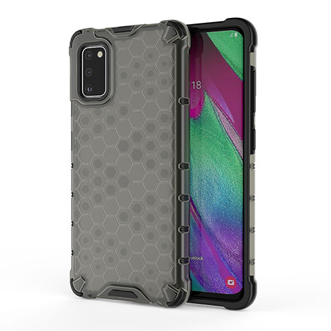 Coque Rebord Contour Silicone et Vitre Transparente Housse Etui 360 Degres AM1 pour Samsung Galaxy A41 Noir