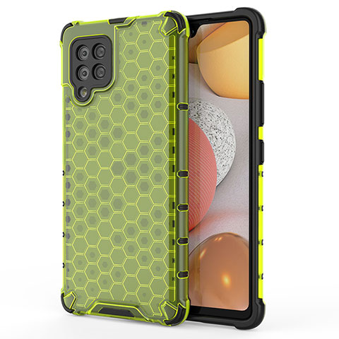 Coque Rebord Contour Silicone et Vitre Transparente Housse Etui 360 Degres AM1 pour Samsung Galaxy A42 5G Vert