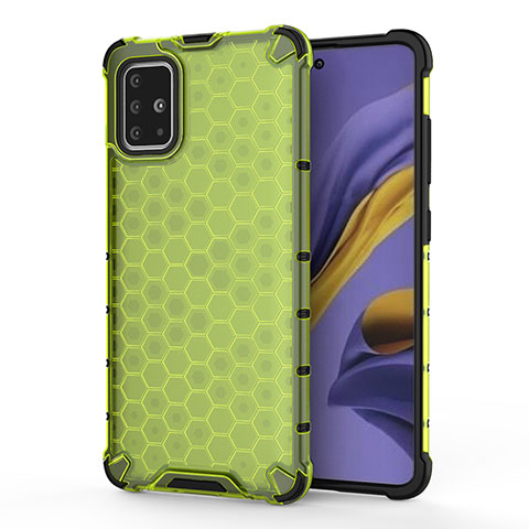 Coque Rebord Contour Silicone et Vitre Transparente Housse Etui 360 Degres AM1 pour Samsung Galaxy A51 4G Vert