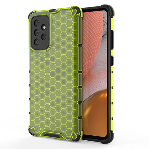 Coque Rebord Contour Silicone et Vitre Transparente Housse Etui 360 Degres AM1 pour Samsung Galaxy A72 5G Vert