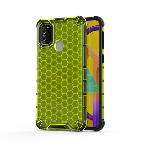 Coque Rebord Contour Silicone et Vitre Transparente Housse Etui 360 Degres AM1 pour Samsung Galaxy M21 Vert