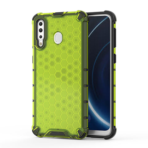 Coque Rebord Contour Silicone et Vitre Transparente Housse Etui 360 Degres AM1 pour Samsung Galaxy M30 Vert