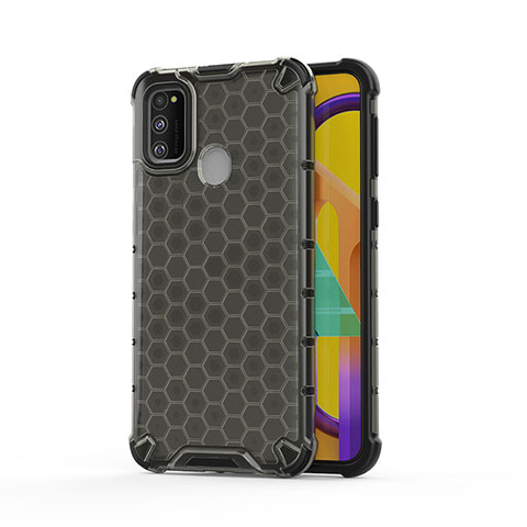 Coque Rebord Contour Silicone et Vitre Transparente Housse Etui 360 Degres AM1 pour Samsung Galaxy M30s Noir