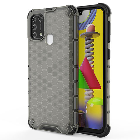 Coque Rebord Contour Silicone et Vitre Transparente Housse Etui 360 Degres AM1 pour Samsung Galaxy M31 Noir