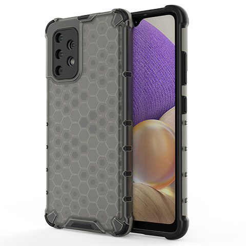 Coque Rebord Contour Silicone et Vitre Transparente Housse Etui 360 Degres AM1 pour Samsung Galaxy M32 5G Noir