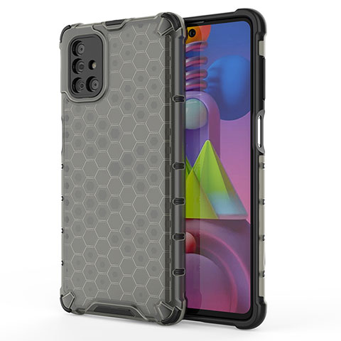 Coque Rebord Contour Silicone et Vitre Transparente Housse Etui 360 Degres AM1 pour Samsung Galaxy M51 Noir