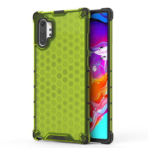 Coque Rebord Contour Silicone et Vitre Transparente Housse Etui 360 Degres AM1 pour Samsung Galaxy Note 10 Plus 5G Vert