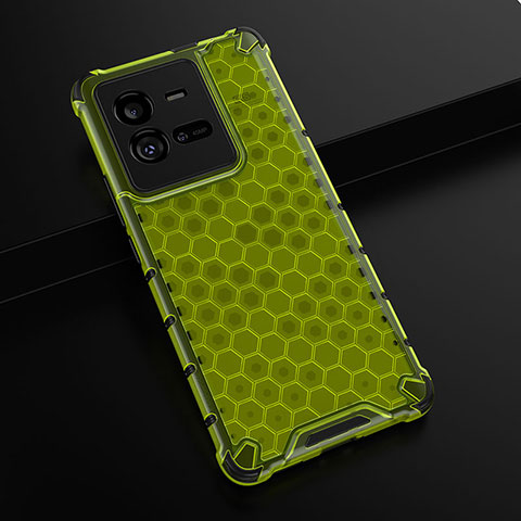 Coque Rebord Contour Silicone et Vitre Transparente Housse Etui 360 Degres AM1 pour Vivo iQOO 10 Pro 5G Vert