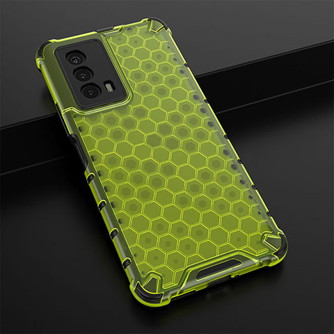 Coque Rebord Contour Silicone et Vitre Transparente Housse Etui 360 Degres AM1 pour Vivo iQOO Z5 5G Vert