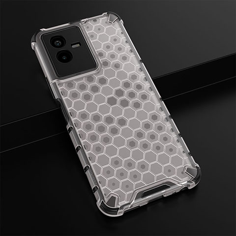 Coque Rebord Contour Silicone et Vitre Transparente Housse Etui 360 Degres AM1 pour Vivo iQOO Z6x Blanc