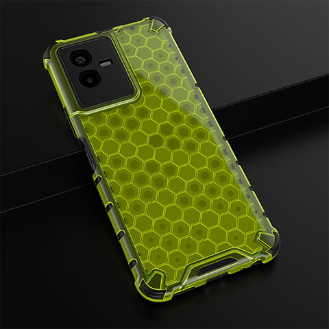 Coque Rebord Contour Silicone et Vitre Transparente Housse Etui 360 Degres AM1 pour Vivo T2x 5G Vert