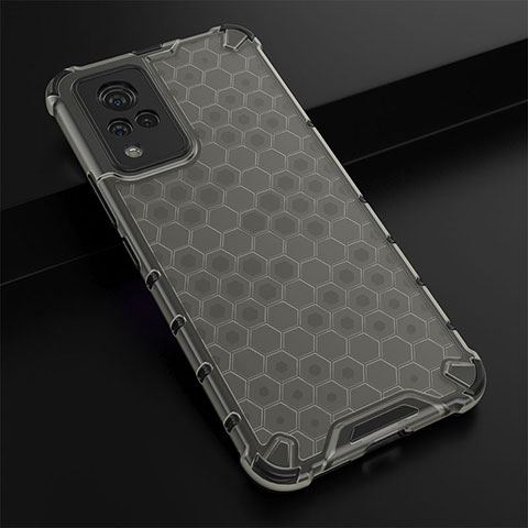 Coque Rebord Contour Silicone et Vitre Transparente Housse Etui 360 Degres AM1 pour Vivo V21 5G Noir