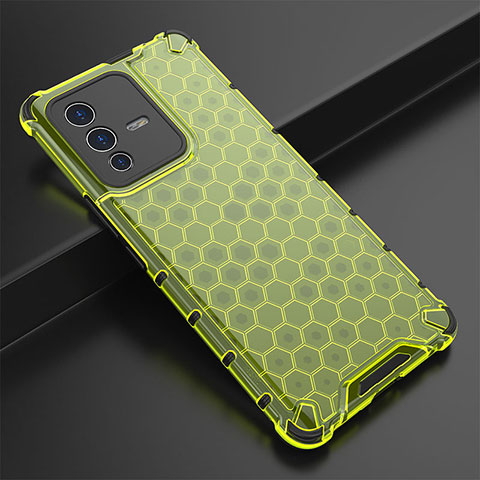 Coque Rebord Contour Silicone et Vitre Transparente Housse Etui 360 Degres AM1 pour Vivo V23 Pro 5G Vert