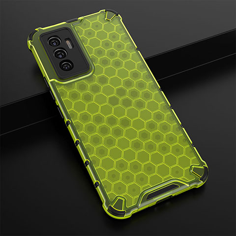 Coque Rebord Contour Silicone et Vitre Transparente Housse Etui 360 Degres AM1 pour Vivo V23e 5G Vert