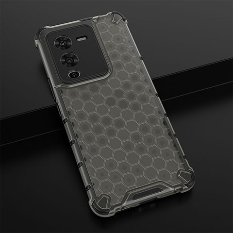 Coque Rebord Contour Silicone et Vitre Transparente Housse Etui 360 Degres AM1 pour Vivo V25 Pro 5G Noir