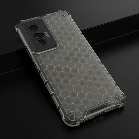 Coque Rebord Contour Silicone et Vitre Transparente Housse Etui 360 Degres AM1 pour Vivo X70 5G Noir