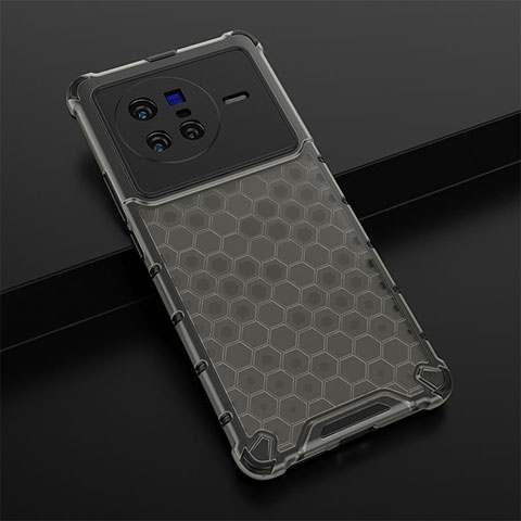 Coque Rebord Contour Silicone et Vitre Transparente Housse Etui 360 Degres AM1 pour Vivo X80 5G Noir