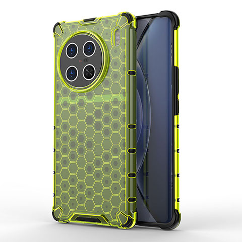 Coque Rebord Contour Silicone et Vitre Transparente Housse Etui 360 Degres AM1 pour Vivo X90 Pro+ Plus 5G Vert