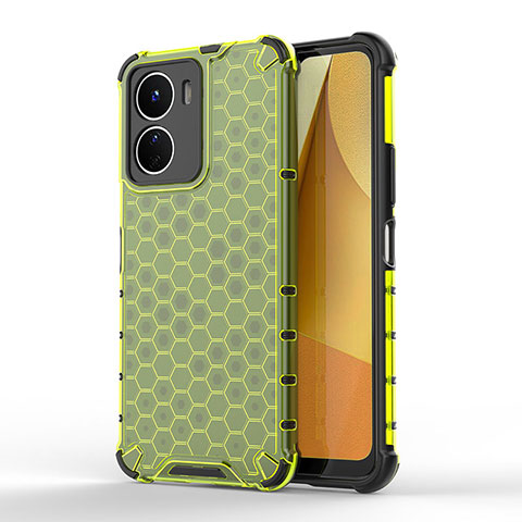 Coque Rebord Contour Silicone et Vitre Transparente Housse Etui 360 Degres AM1 pour Vivo Y16 Vert