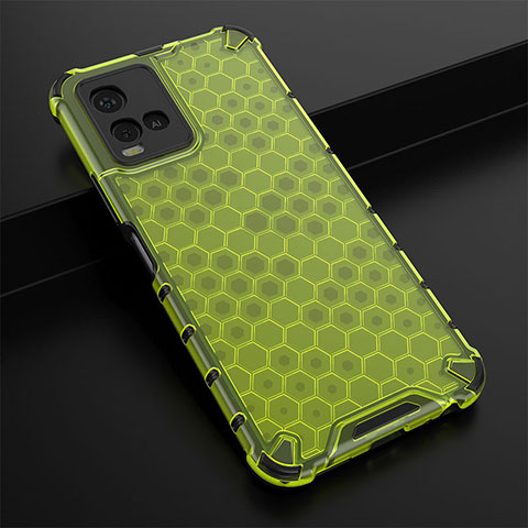 Coque Rebord Contour Silicone et Vitre Transparente Housse Etui 360 Degres AM1 pour Vivo Y21s Vert