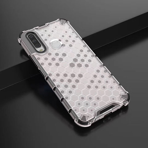 Coque Rebord Contour Silicone et Vitre Transparente Housse Etui 360 Degres AM1 pour Vivo Y3s Blanc